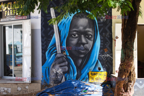 Graffiti w stolicy Senegalu