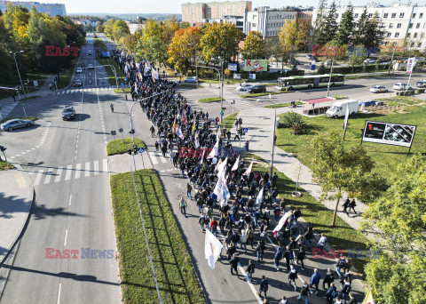 Procesja różańcowa Wojowników Maryi w Olsztynie