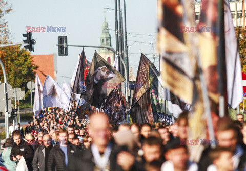 Procesja różańcowa Wojowników Maryi w Olsztynie