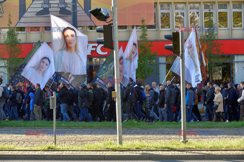 Procesja różańcowa Wojowników Maryi w Olsztynie