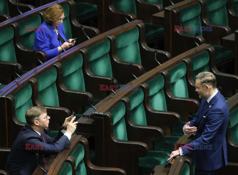 Orędzie prezydenta Andrzeja Dudy w Sejmie