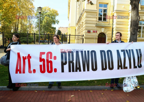 Azyl, prawo, konstytucja! - protest przed KPRM