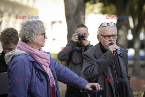 Azyl, prawo, konstytucja! - protest przed KPRM