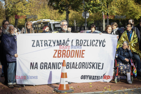 Azyl, prawo, konstytucja! - protest przed KPRM