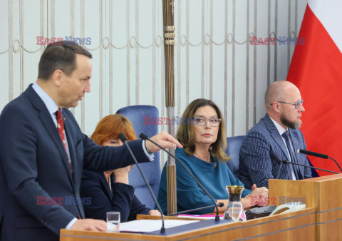 Expose ministra spraw zagranicznych Radosława Sikorskiego w Senacie