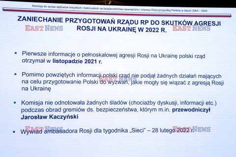 Konferencja szefa Komisji ds. badania wpływów rosyjskich i białoruskich