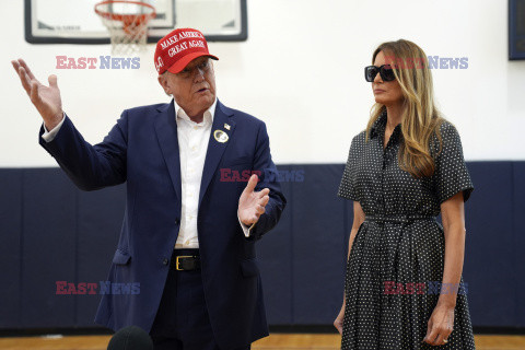 Donald Trump głosuje w wyborach prezydenckich