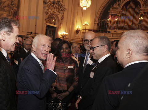 Król Karol III na przyjęciu w Pałacu Buckingham