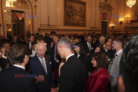 Król Karol III na przyjęciu w Pałacu Buckingham