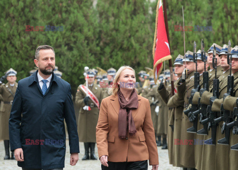 Wizyta minister obrony narodowej Czech w Warszawie