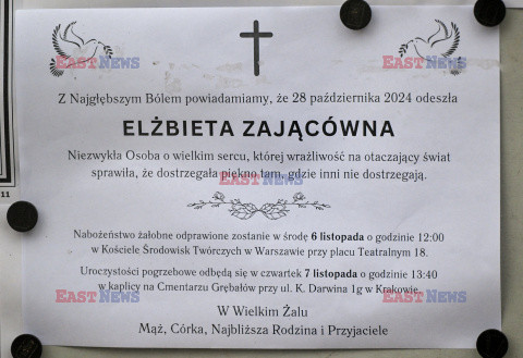 Pogrzeb Elżbiety Zającówny