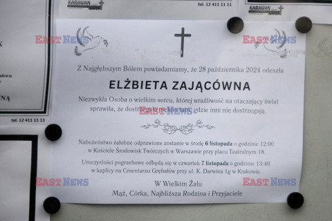 Pogrzeb Elżbiety Zającówny