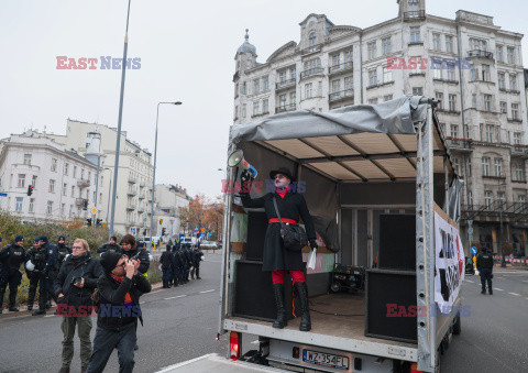 Demonstracja antyfaszystowska w Warszawie