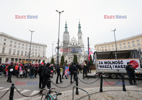 Demonstracja antyfaszystowska w Warszawie