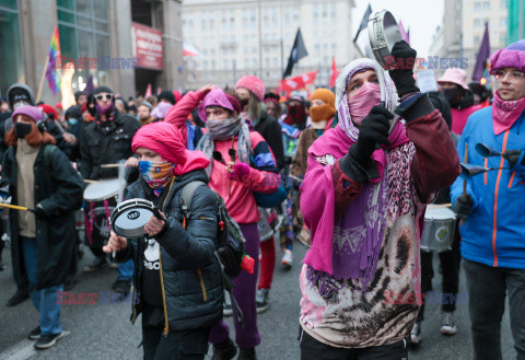 Demonstracja antyfaszystowska w Warszawie