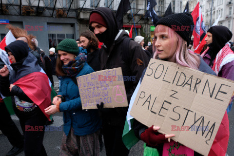 Demonstracja antyfaszystowska w Warszawie