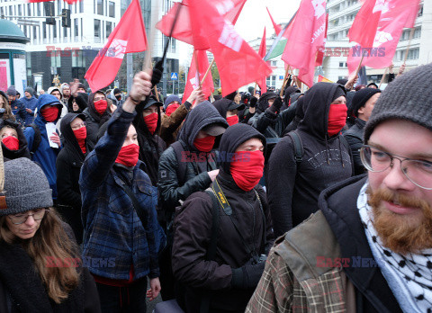 Demonstracja antyfaszystowska w Warszawie