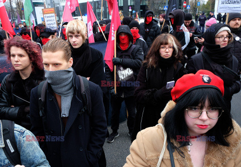 Demonstracja antyfaszystowska w Warszawie