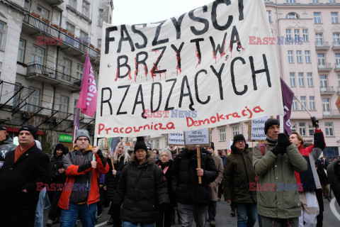 Demonstracja antyfaszystowska w Warszawie