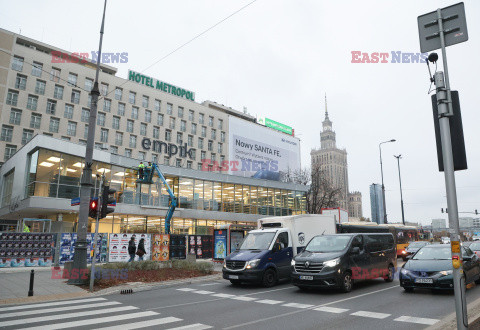 Postępy prac przy dawnym pawilonie Cepelii