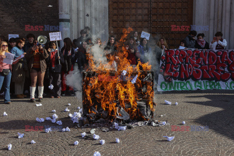 Antyrządowe demonstracje studentów we Włoszech