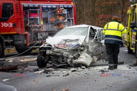 Wypadek na DK27 pod Zieloną Górą