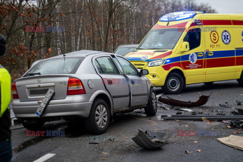 Wypadek na DK27 pod Zieloną Górą