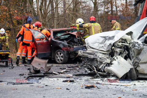 Wypadek na DK27 pod Zieloną Górą