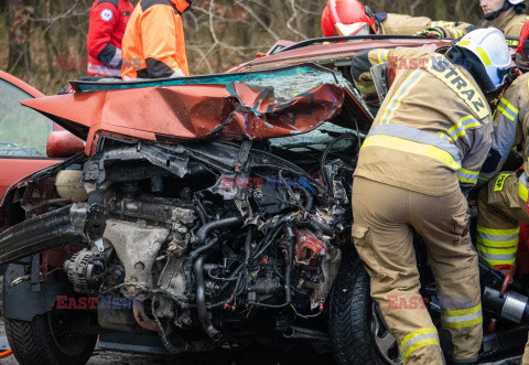 Wypadek na DK27 pod Zieloną Górą