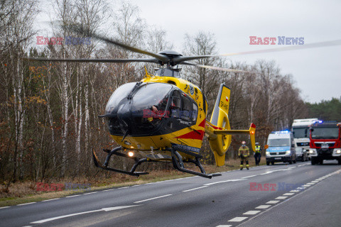 Wypadek na DK27 pod Zieloną Górą