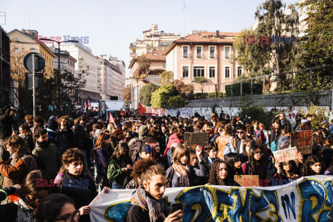 Antyrządowe demonstracje studentów we Włoszech