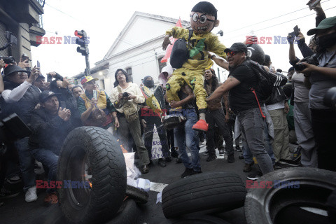 Demonstracje antyrządowe w ekwadorskim Quito