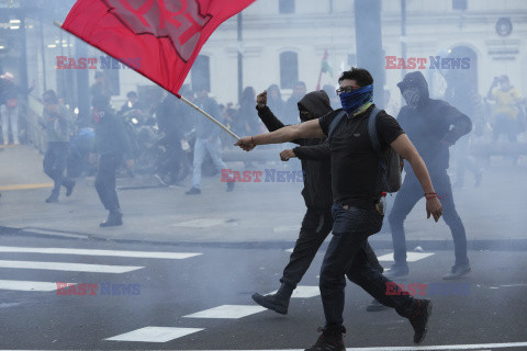 Demonstracje antyrządowe w ekwadorskim Quito