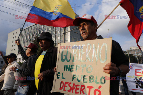 Demonstracje antyrządowe w ekwadorskim Quito