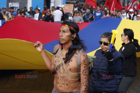 Demonstracje antyrządowe w ekwadorskim Quito