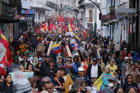 Demonstracje antyrządowe w ekwadorskim Quito