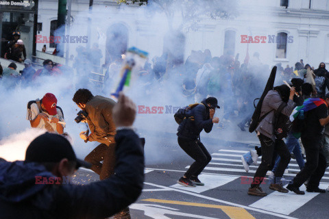 Demonstracje antyrządowe w ekwadorskim Quito