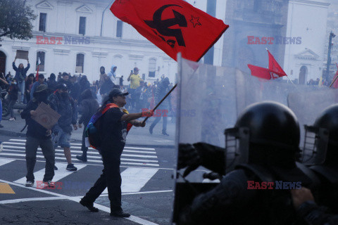 Demonstracje antyrządowe w ekwadorskim Quito