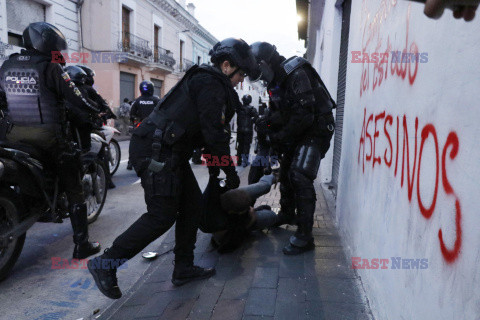 Demonstracje antyrządowe w ekwadorskim Quito