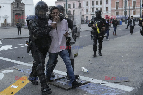 Demonstracje antyrządowe w ekwadorskim Quito