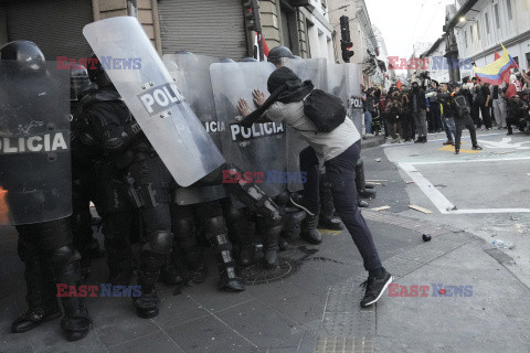 Demonstracje antyrządowe w ekwadorskim Quito