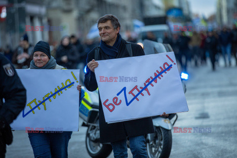 Manifestacja antyrosyjska w Berlinie