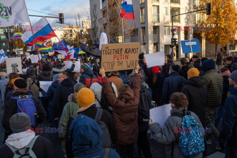 Manifestacja antyrosyjska w Berlinie