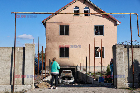 Skutki zmasowanego ataku Rosjan na ukraińskie miasta