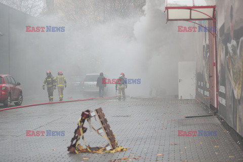 Pożar warsztatu samochodowego w Zielonej Górze 