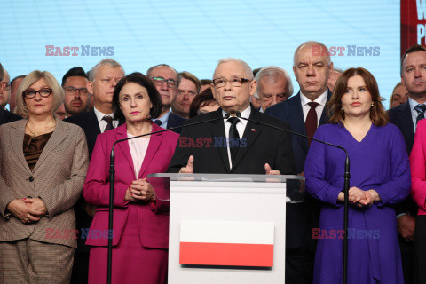 Konferencja prezesa PiS Jarosława Kaczyńskiego