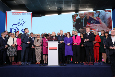 Konferencja prezesa PiS Jarosława Kaczyńskiego