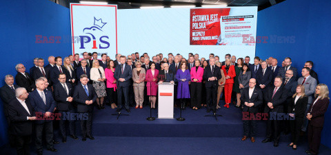 Konferencja prezesa PiS Jarosława Kaczyńskiego