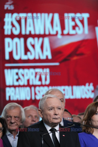 Konferencja prezesa PiS Jarosława Kaczyńskiego