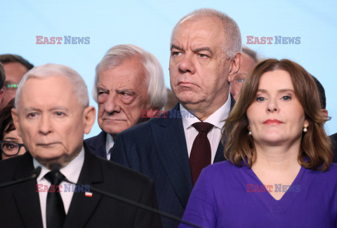 Konferencja prezesa PiS Jarosława Kaczyńskiego